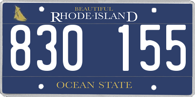 RI license plate 830155