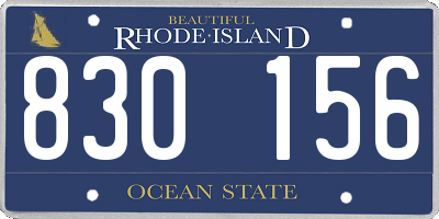 RI license plate 830156