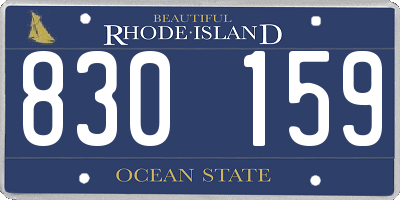 RI license plate 830159