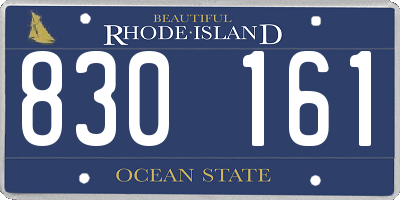 RI license plate 830161