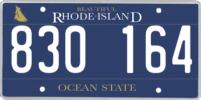 RI license plate 830164