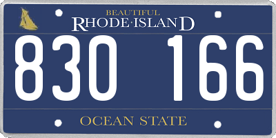 RI license plate 830166