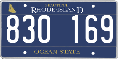 RI license plate 830169