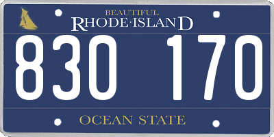 RI license plate 830170