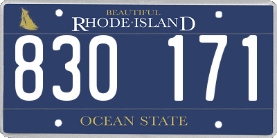 RI license plate 830171