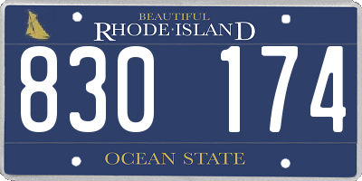RI license plate 830174