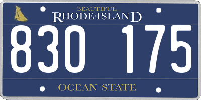 RI license plate 830175