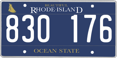 RI license plate 830176