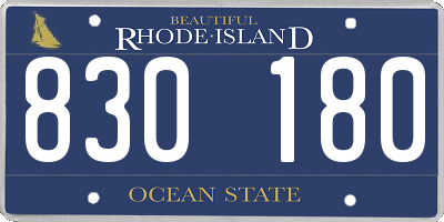 RI license plate 830180