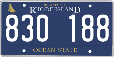 RI license plate 830188