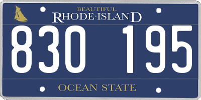 RI license plate 830195