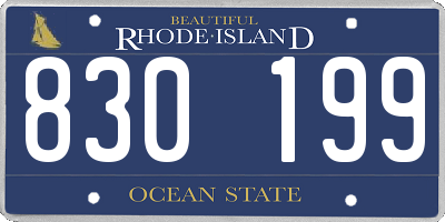 RI license plate 830199