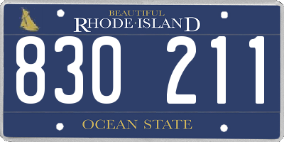 RI license plate 830211