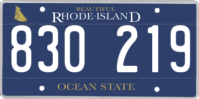 RI license plate 830219