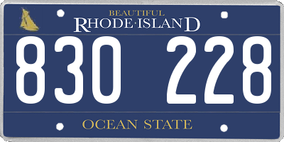 RI license plate 830228