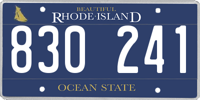 RI license plate 830241