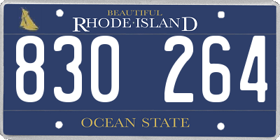 RI license plate 830264