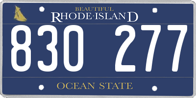 RI license plate 830277