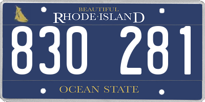 RI license plate 830281