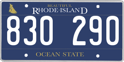 RI license plate 830290
