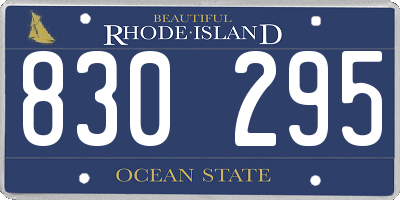 RI license plate 830295