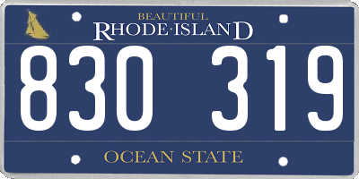 RI license plate 830319