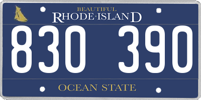RI license plate 830390