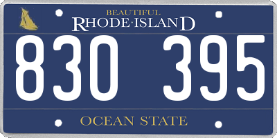 RI license plate 830395