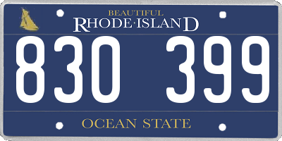RI license plate 830399