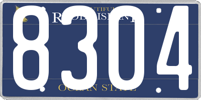 RI license plate 8304