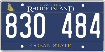 RI license plate 830484