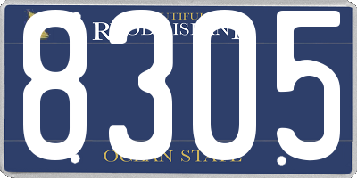 RI license plate 8305