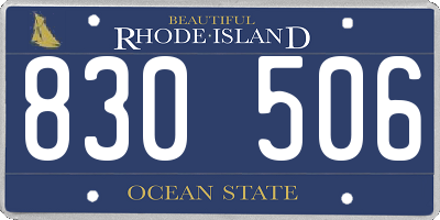 RI license plate 830506