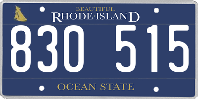 RI license plate 830515