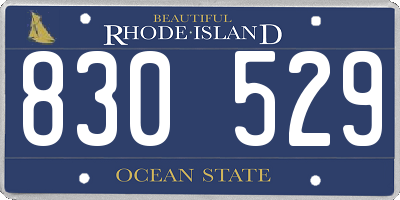 RI license plate 830529