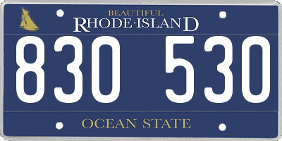 RI license plate 830530