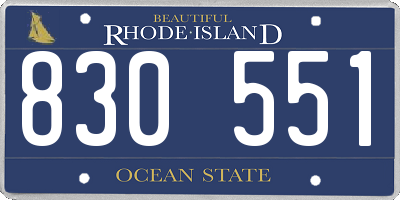 RI license plate 830551