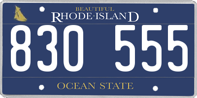 RI license plate 830555