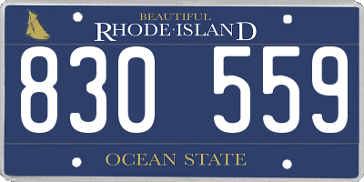 RI license plate 830559