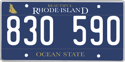 RI license plate 830590
