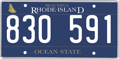 RI license plate 830591