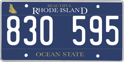 RI license plate 830595