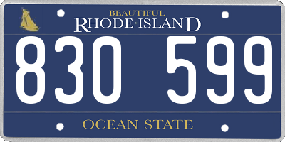 RI license plate 830599