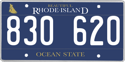 RI license plate 830620