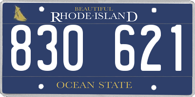 RI license plate 830621