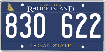 RI license plate 830622