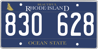 RI license plate 830628