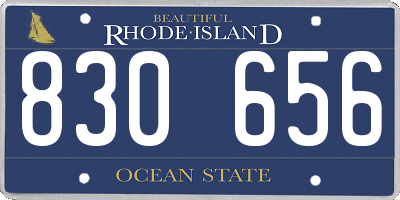 RI license plate 830656