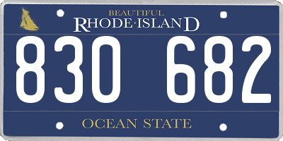RI license plate 830682