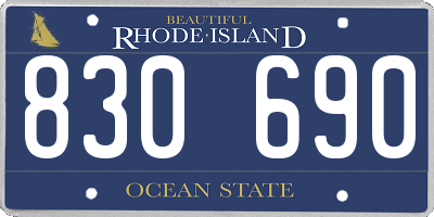 RI license plate 830690